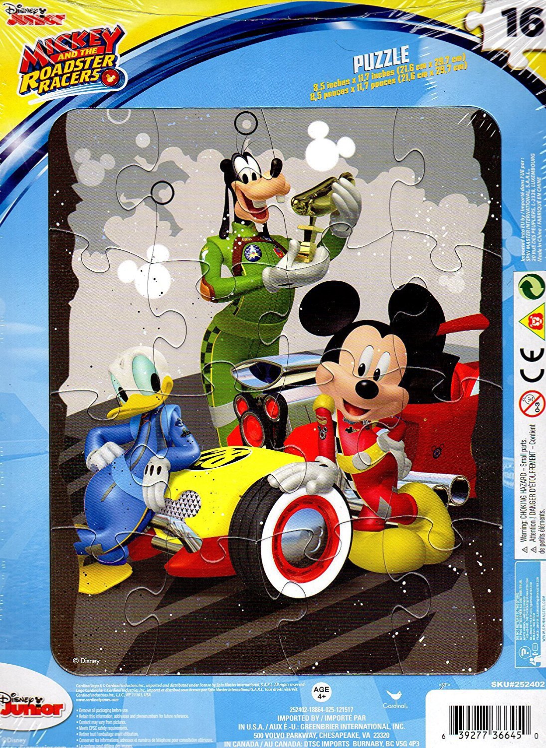 Disney Junior Mickey and the Roadster 16 Pieces Jigsaw Puzzle v1