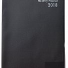 2018 Planner, Monthly Page Format, Black
