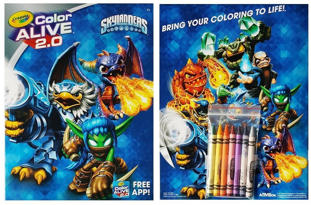 Crayola Color Alive Skylanders Interactive Action Coloring Pages