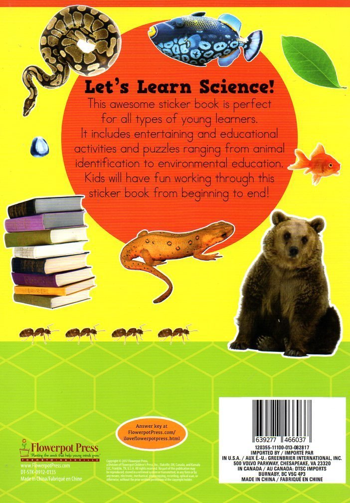 Flowerpot Press Let's Learn Science Sticker and Activity Book
