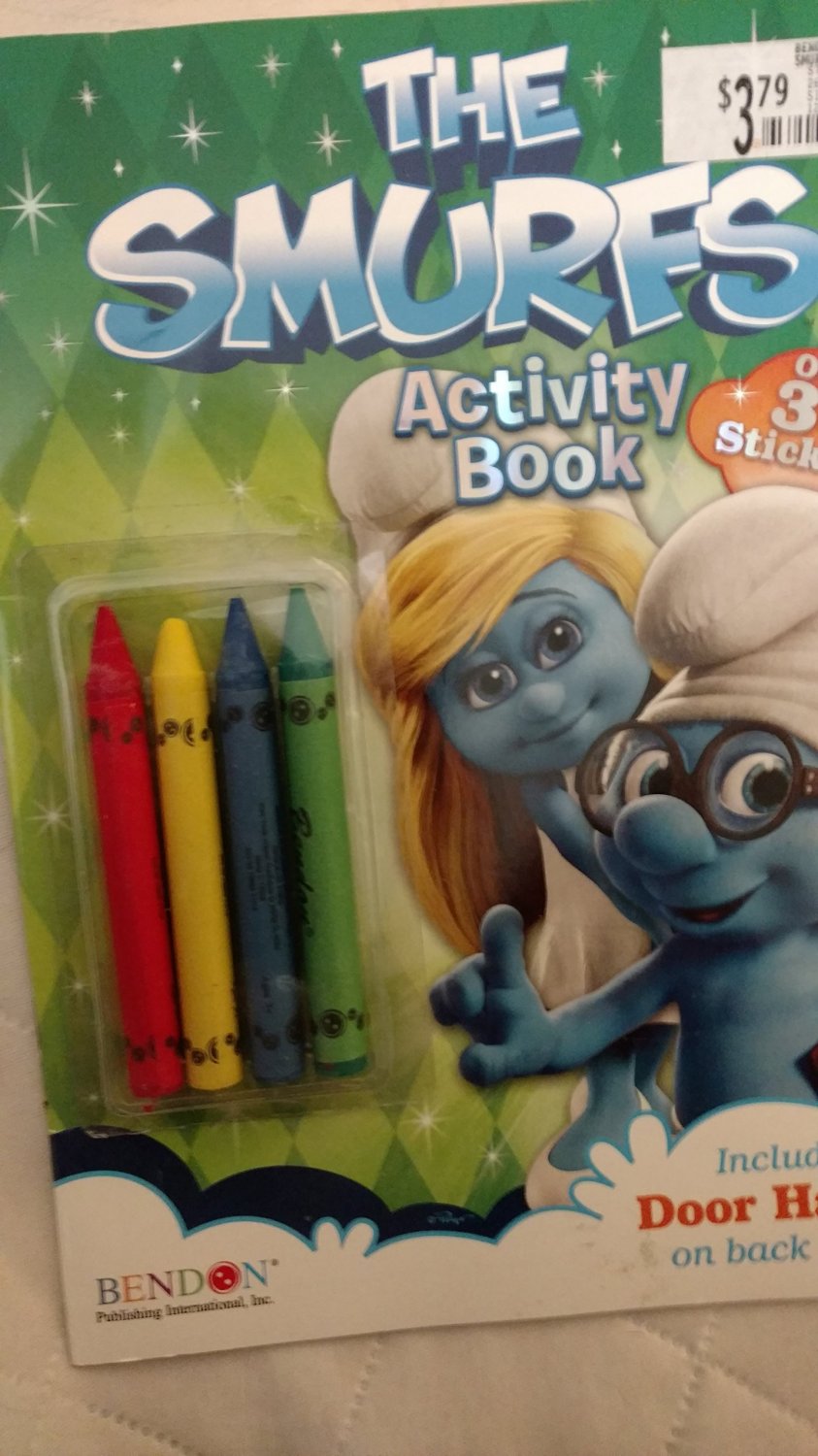 The Smurfs Activity Book With Over 30 Stickers & 4 Crayons