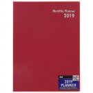 2019 Planner, Monthly Page Format (Red)