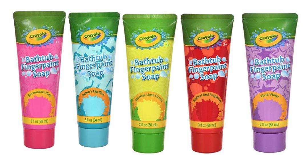 Crayola Bathtub Fingerpaint soap 5 piece bundle (Colors may vary)