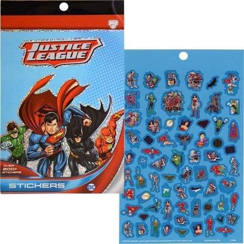Justice League Sticker Book- 4 Pages Over 200 Stickers
