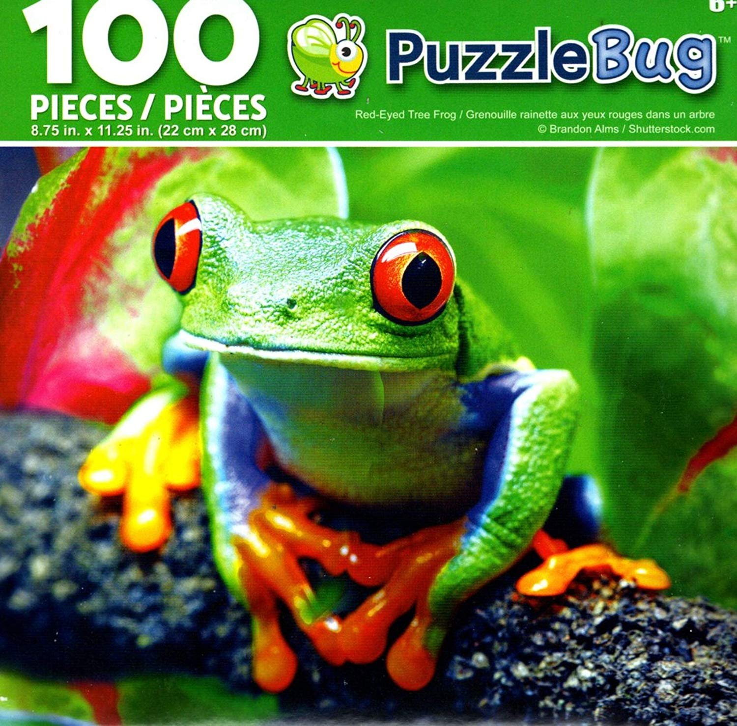 Red Eyed Tree Frog - PuzzleBug - 100 Piece Jigsaw Puzzle