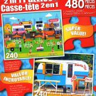 LPF Summer Day - Ice Cream Trailer - Total 480 Piece 2 in 1 Jigsaw Puzzles