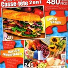 Fully Loaded Sandwich - Summer Picnic - Total 480 Piece 2 in 1 Jigsaw Puzzles