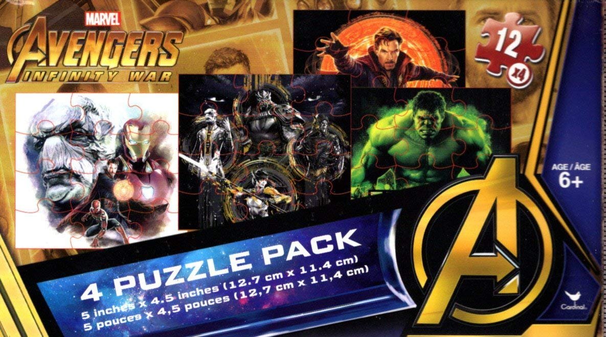 Marvel Infinity War Avengers - 12 Piece Jigsaw Puzzle (Set of 4 Different Puzzles) - v2