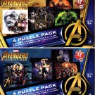 Marvel Avengers Infinity War - 4 Puzzle Pack - 12 Piece Jigsaw Puzzle - (Bundle of 2-4 Puzzle Packs)