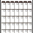 Magnetic Dry Erase Calendar - Monthly Planner/Locker Wallpaper - (Full Sheet Magnetic) (Black)
