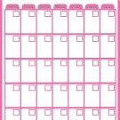 Magnetic Dry Erase Calendar - Monthly Planner/Locker Wallpaper - (Full Sheet Magnetic) (Pink)