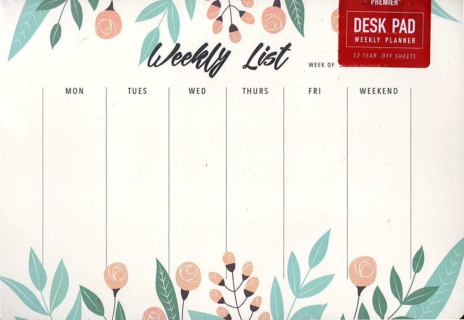 Desk Pad Weekly Planner Calendar 9.75" X 7" v2