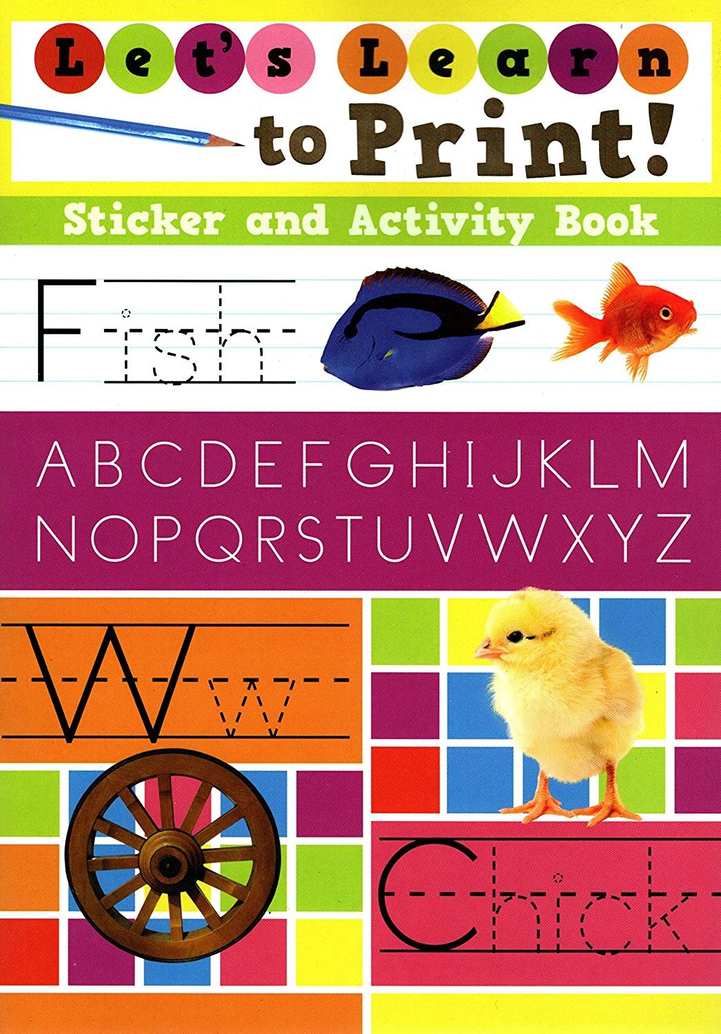 Let's Learn to Print Sticker Activity Educational Workbook by Flowerpot Press