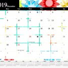 2019 Monthly Magnetic/Desk Calendar - 12 Months Desktop/Wall Calendar/Planner - (Edition #8)