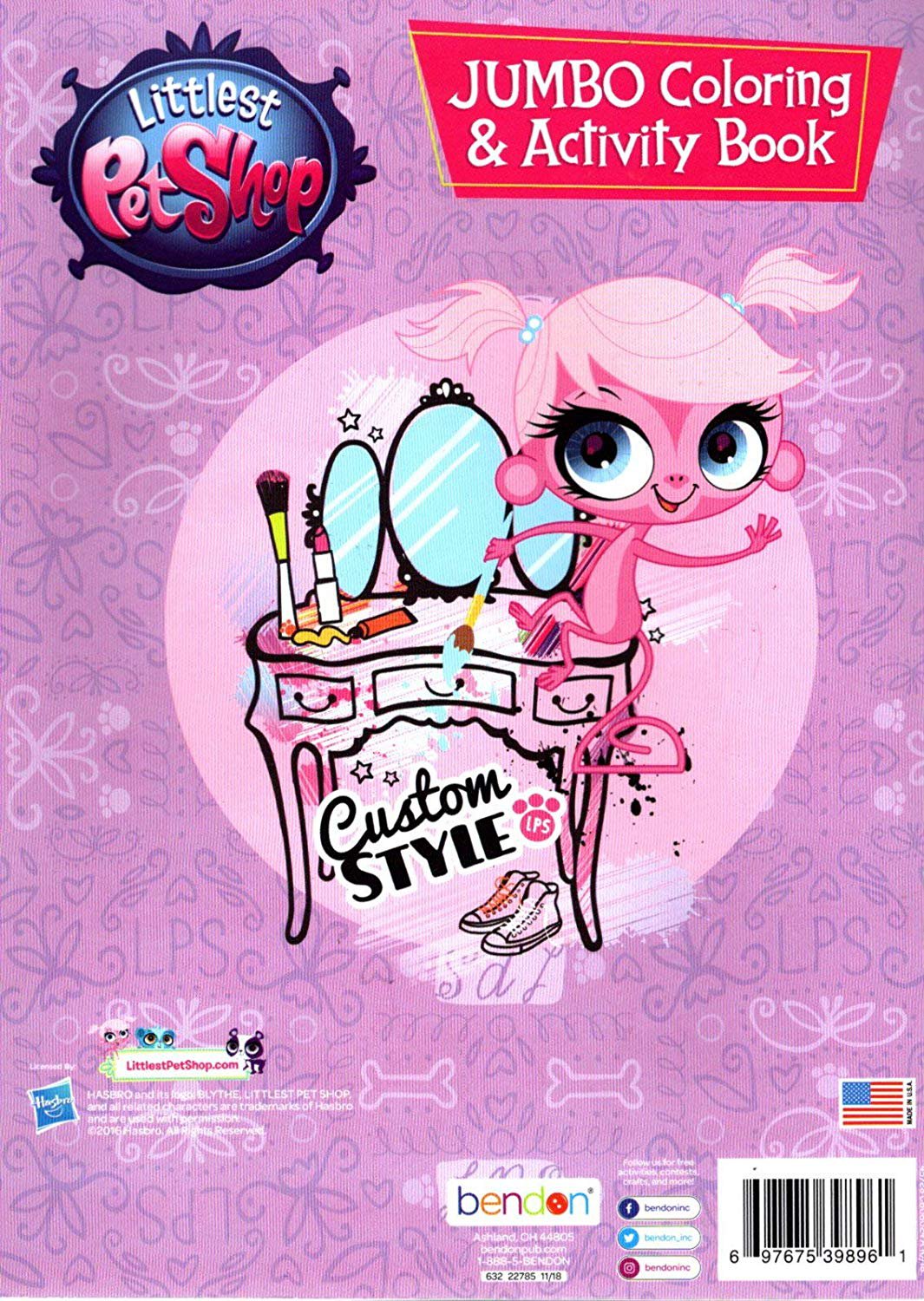 Hasbro Littlest Pet Shop Jumbo Coloring & Activity Book - Custom Style