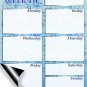 (Set with 5 Items) - Weekly Magnetic Calendar + Message Board + 3 magnetic dry erase marker v4