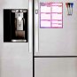 (Set with 5 Items) - Weekly Magnetic Calendar + Message Board + 3 magnetic dry erase marker v6