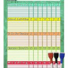 (Set with 4 Items) - My to do List/Planner/Progress Charts) + 3 Magnetic Dry Erase Marker v5