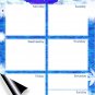 (Set with 5 Items) - Weekly Magnetic Dry Erase Calendar Planner Organizer - v7