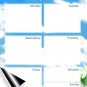 (Set with 5 Items) - Weekly Magnetic Dry Erase Calendar Planner Organizer - v8