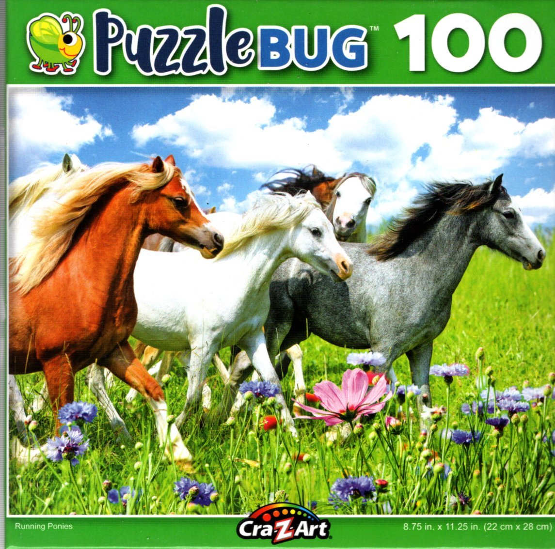Running Ponies - 100 Pieces Jigsaw Puzzle
