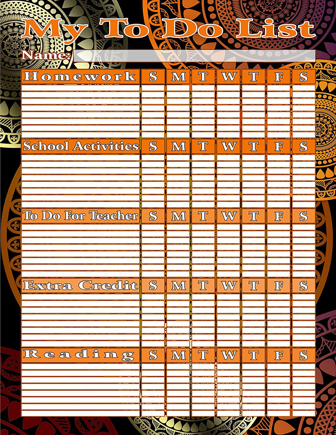 Chore Chart/Planner/Progress Charts - Magnetic Dry Erase Chore Chart