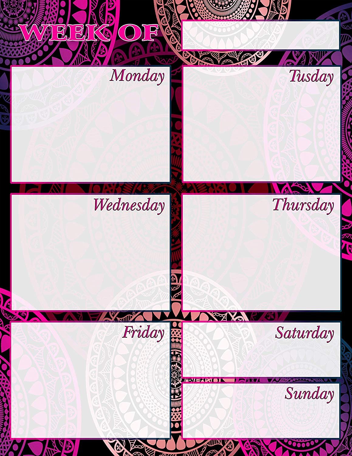 Chore Chart/Weekly Planner/to Do List/Message Board