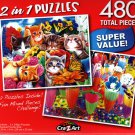 Playtime in the Garden / Sugary Shakes - Total 480 Piece 2 in 1 Jigsaw Puzzles p015 Playtime in the Garden / Sugary Shakes - Total 480 Piece 2 in 1 Jigsaw Puzzles p015