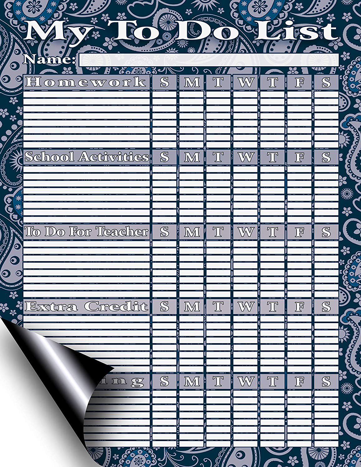 Chore Chart/Weekly Planner/to Do List/Message Board - (Edition #08) (Chore Chart/to Do List)