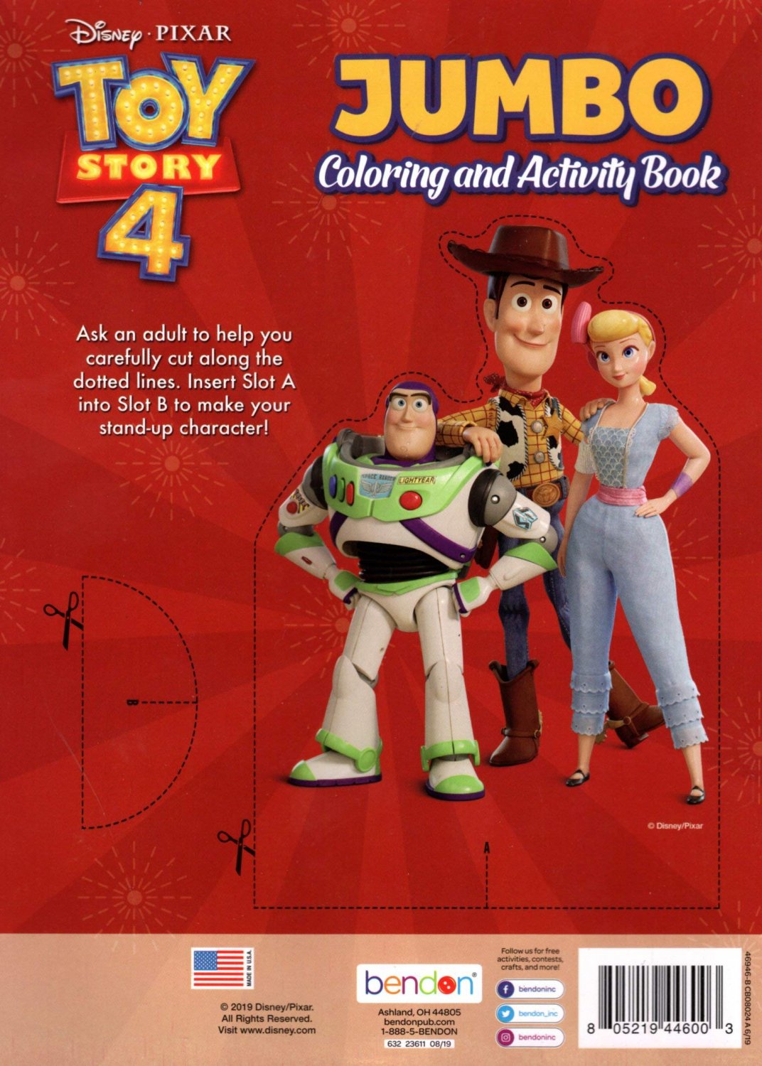 toy story 4 jumbo coloring and activity book