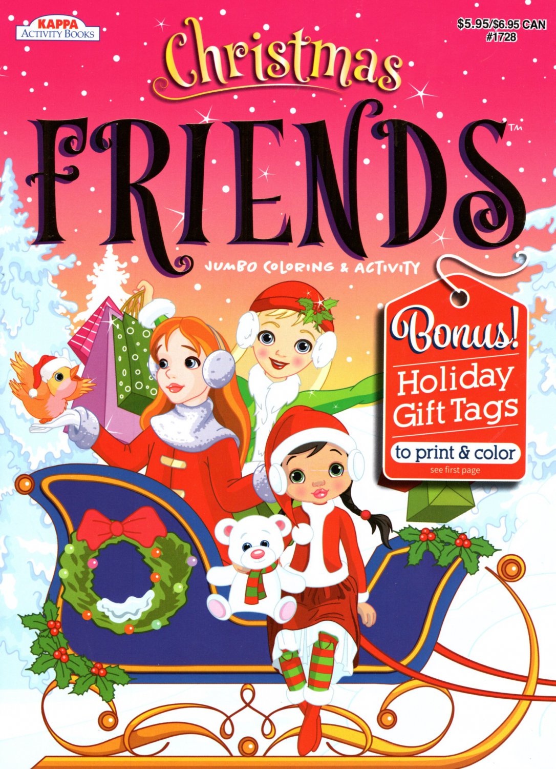 Kappa Books Christmas Edition Holiday Jumbo Coloring and Activity Book ~ Christmas Friends