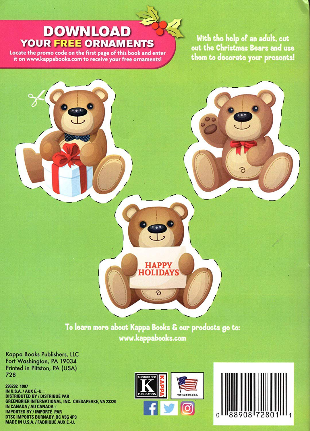 Kappa Books Christmas Edition Holiday Jumbo Coloring and Activity Book ...