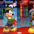 Disney Mickey - Christmas Edition Holiday - Coloring & Activity Book - Includes Stickers Set of 2