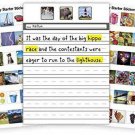 Apple House Story Starter Kit - 24 Writing Pages and 72 Stickers to Help to Create Your Story