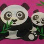 Who-Rae Twist Car Side Window Shade Pink w/ Panda Set of 2 r 020
