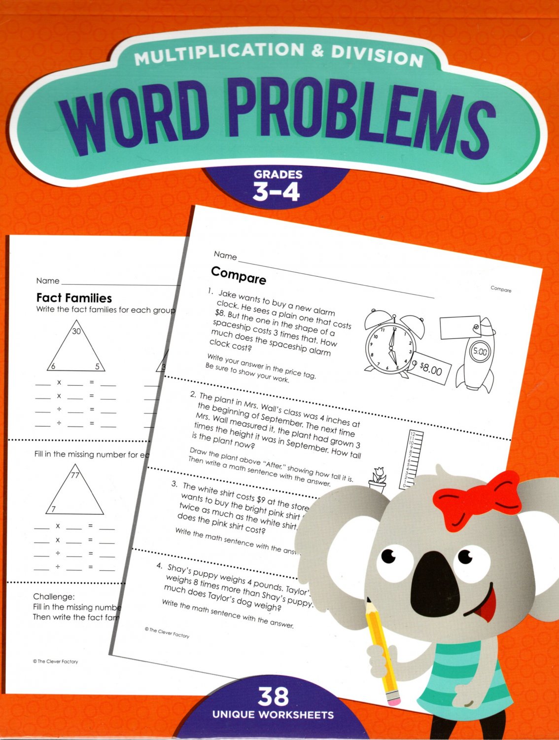 Multiplication and Division - Word Problems Reproducible Educational ...
