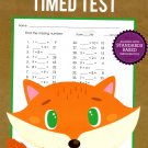 Addition and Subtraction Timed Test Aligned with Standards Based Mathematics
