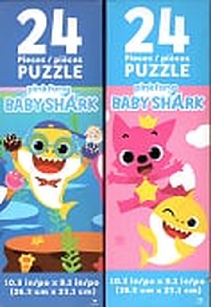 Pinkfong Baby Shark 24 Pieces Jigsaw Puzzle Set Of 2