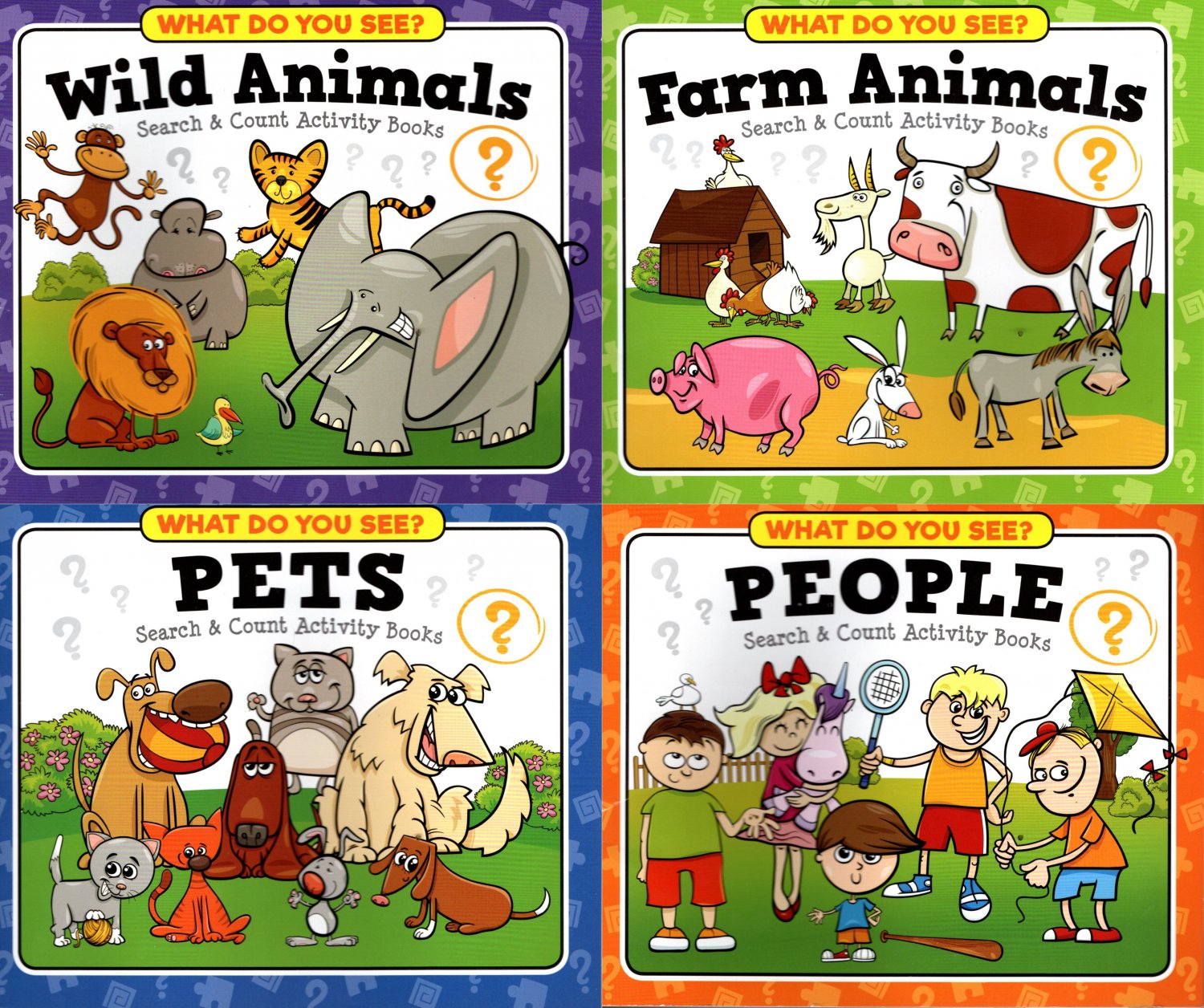 What Do You See? - Search & Count Activity Book - (Set of 4 Books)