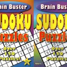 Brain Buster - Sudoku Puzzle - Easy - Medium - Expert - Over 150 Puzzles - Vol.11 - 12 (Set of 2)