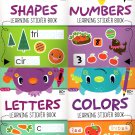 Colors, Letters, Numbers, Shapes - Learning Sticker Book - Educational Workbooks - (Set of 4 Books) Colors, Letters, Numbers, Shapes - Learning Sticker Book - Educational Workbooks - (Set of 4 Books)