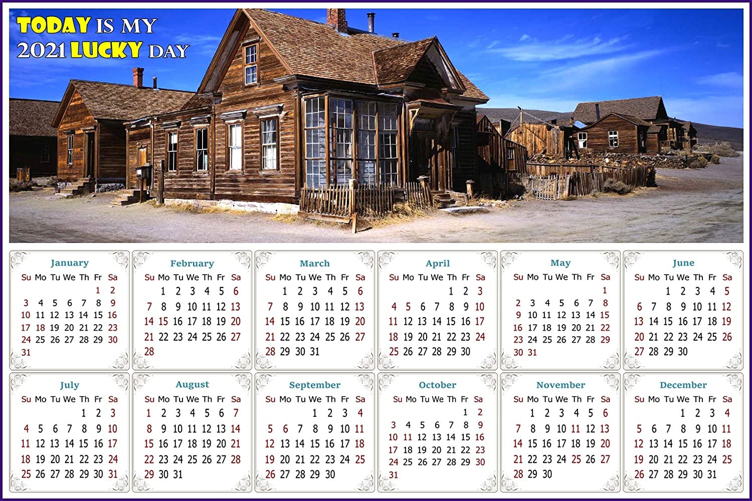 2021 Magnetic Calendar - Today is My Lucky Day - (Ghost ...