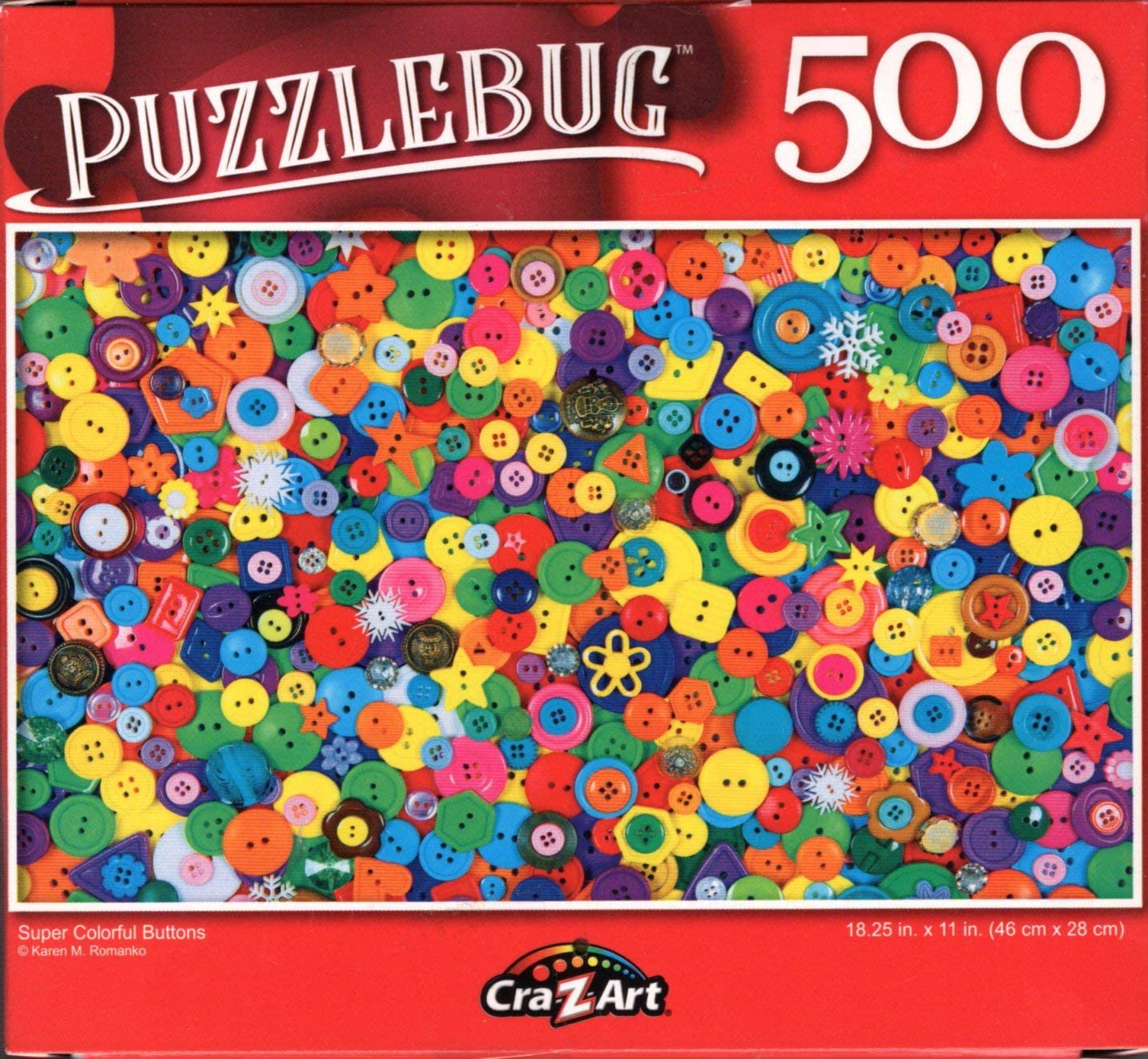 Super Colorful Buttons - 500 Pieces Jigsaw Puzzle
