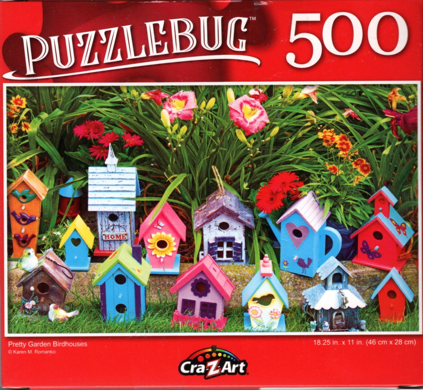 Pretty Garden Birdhouses 500 Pieces Jigsaw Puzzle