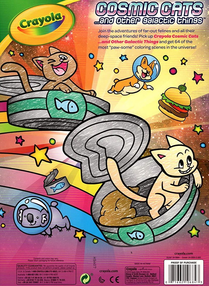 Crayola Coloring Book Cosmic Cats and other galactic things