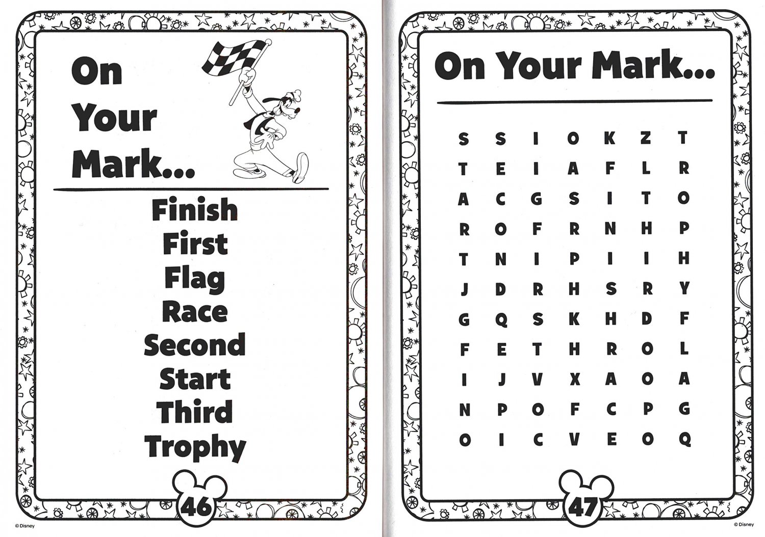 Disney Mickey Activity Book Word Search