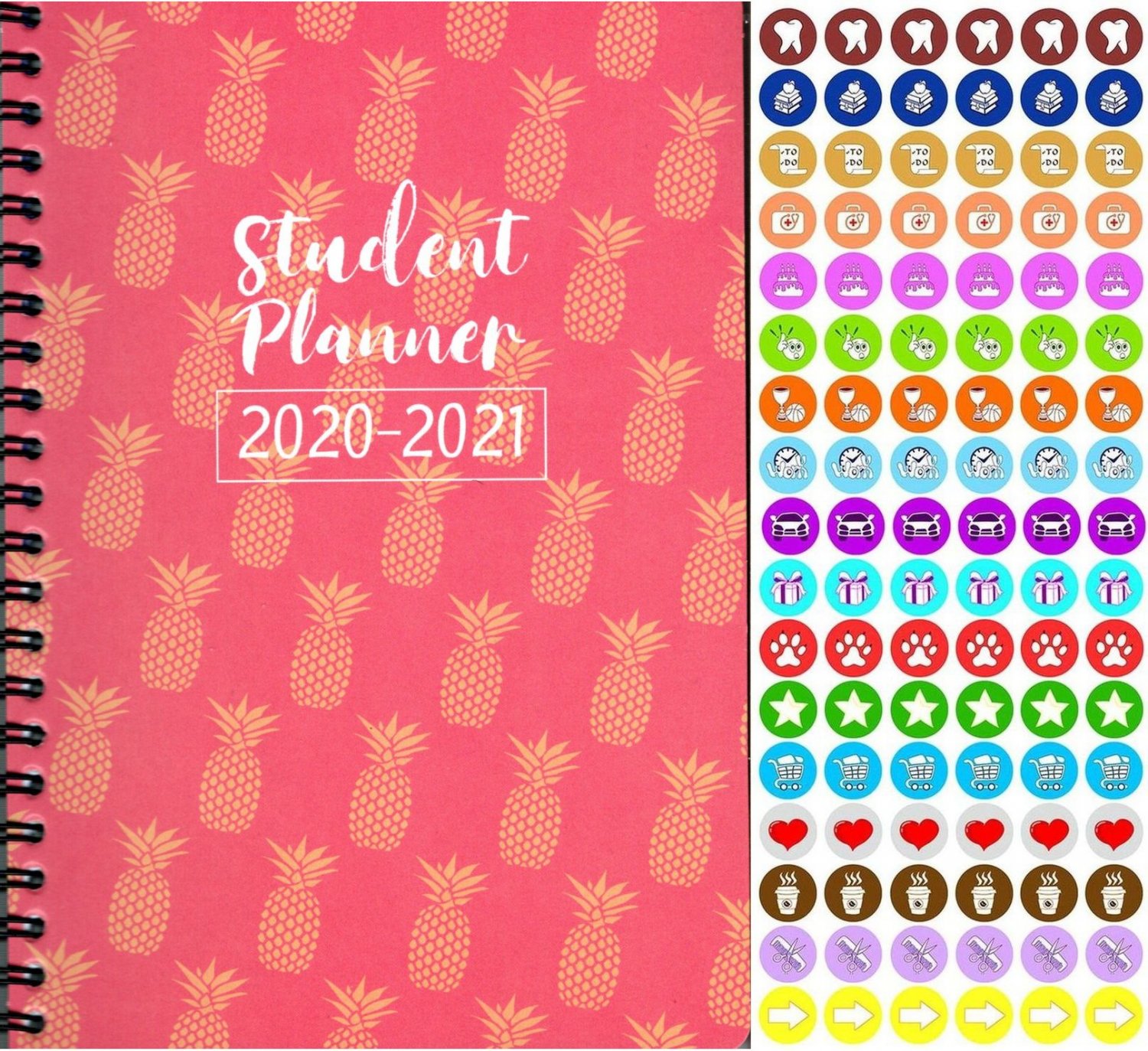 2020-2021 Student Academic Planner Calendar - School College Weekly