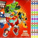Transformers - 16 Month 2021 Wall Calendar - with 100 Reminder Stickers