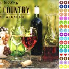 2021 16 Month Wall Calendar - Wine Country - with 100 Reminder Stickers