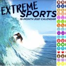 2021 16 Month Wall Calendar - Extreme Sports - with 100 Reminder Stickers